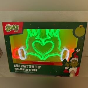 The Grinch Heart Neon Light Christmas Decor Dr Seuss Battery Operated NEW